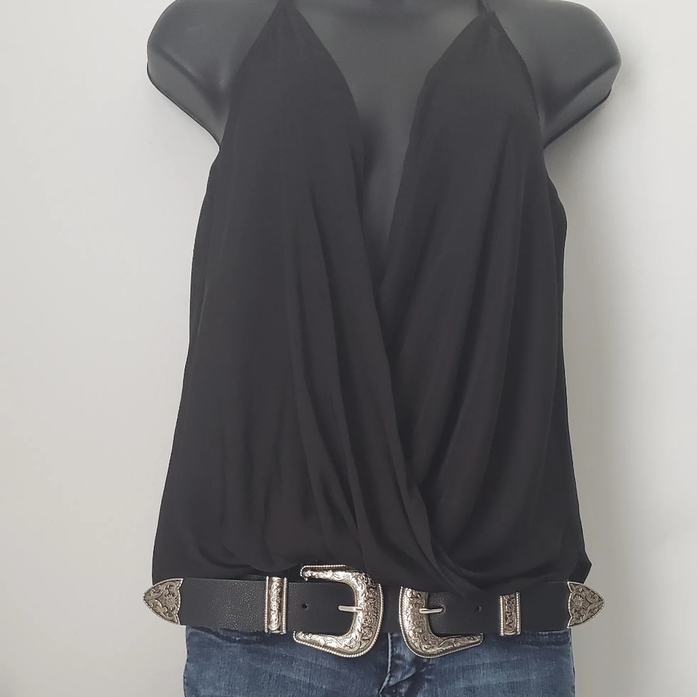 Naked Zebra Black Halter Top Sizes: Various